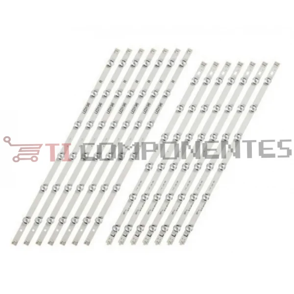 KIT Barras De Led 55LN5400, 55LN549, 55LN5700, 55LA6200, 55LA6130, 55LA6204, 55LA6214,  Aluminio - novo 