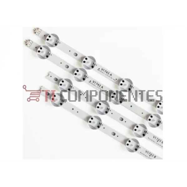 KIT Barras De Led 43UJ6525 43UJ6545 43UJ6565 43UJ6585 Aluminio - novo 