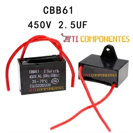 Capacitor 2,5UF 450V CBB61 Partida Ventilador 