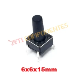 Chave Tactil 6x6x15mm 4t 180 Graus Chave Tactil 6x6x15mm 4t 180 Graus