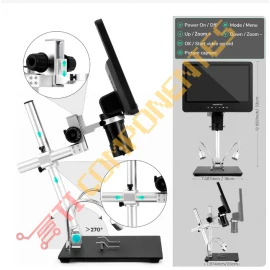 Microscópio Digital Andonstar AD246SM HDMI USB 2000X 7 Polegadas (funciona 2 telas a mesmo tempo)