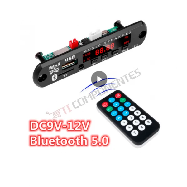 KIT 10 Placas Decodificadora Usb Mp3 Fm Auxiliar Bluetooth Cartão Tf